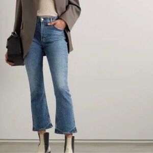 Citizens of Humanity Demy Cropped Flare Jeans Size 27 Ripped Distressed Elevated